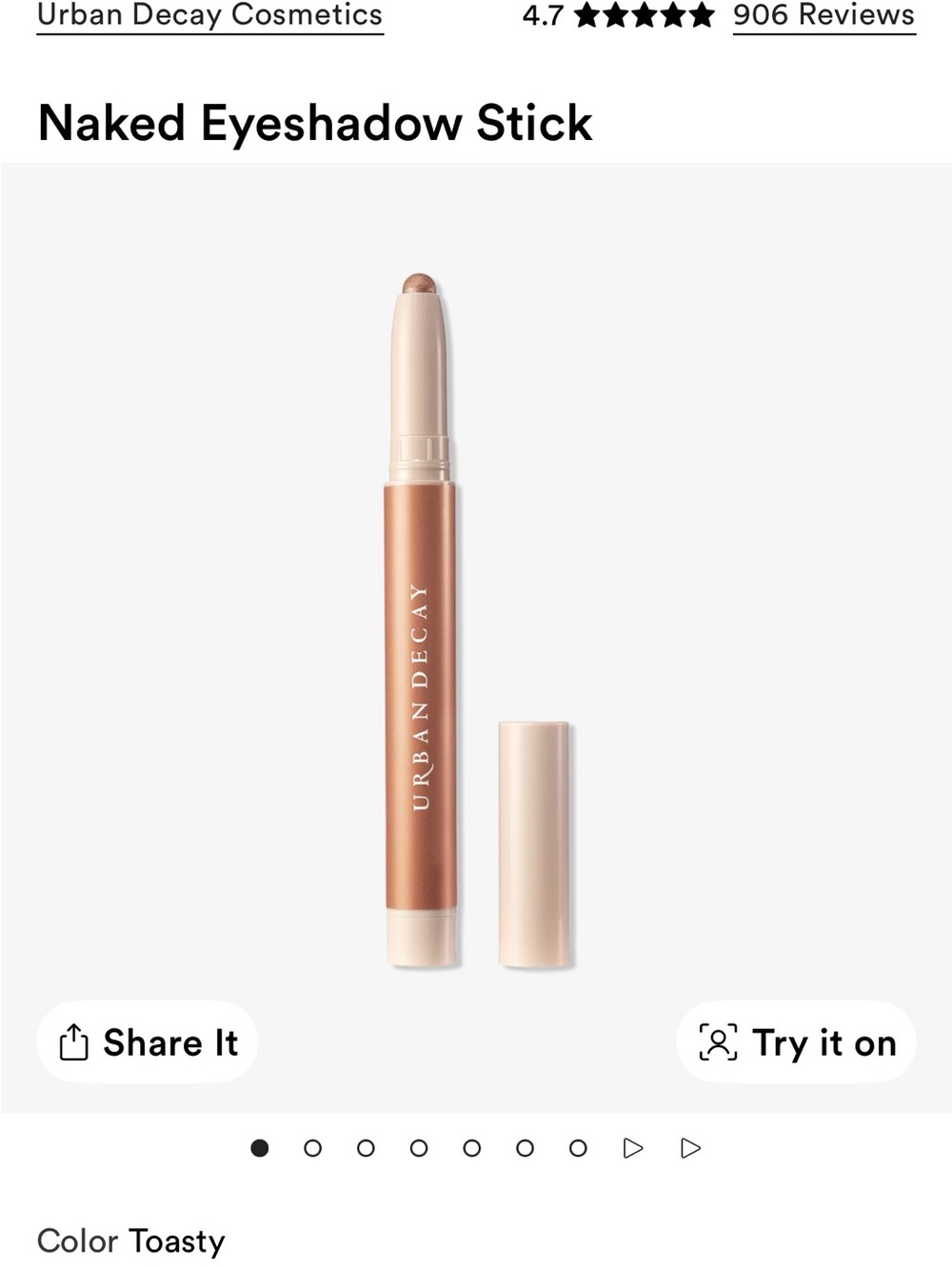 Urban Decay Toasty Naked Eyeshadow Stick — Warm Bronze